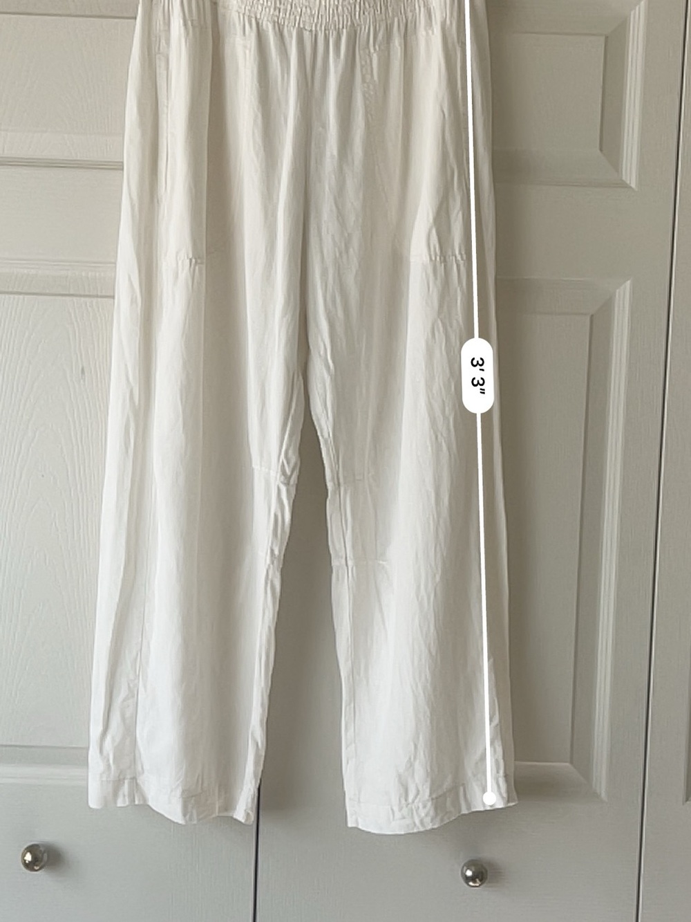 Pilcro Reese Pants White Linen Size M, - Picture 3 of 7